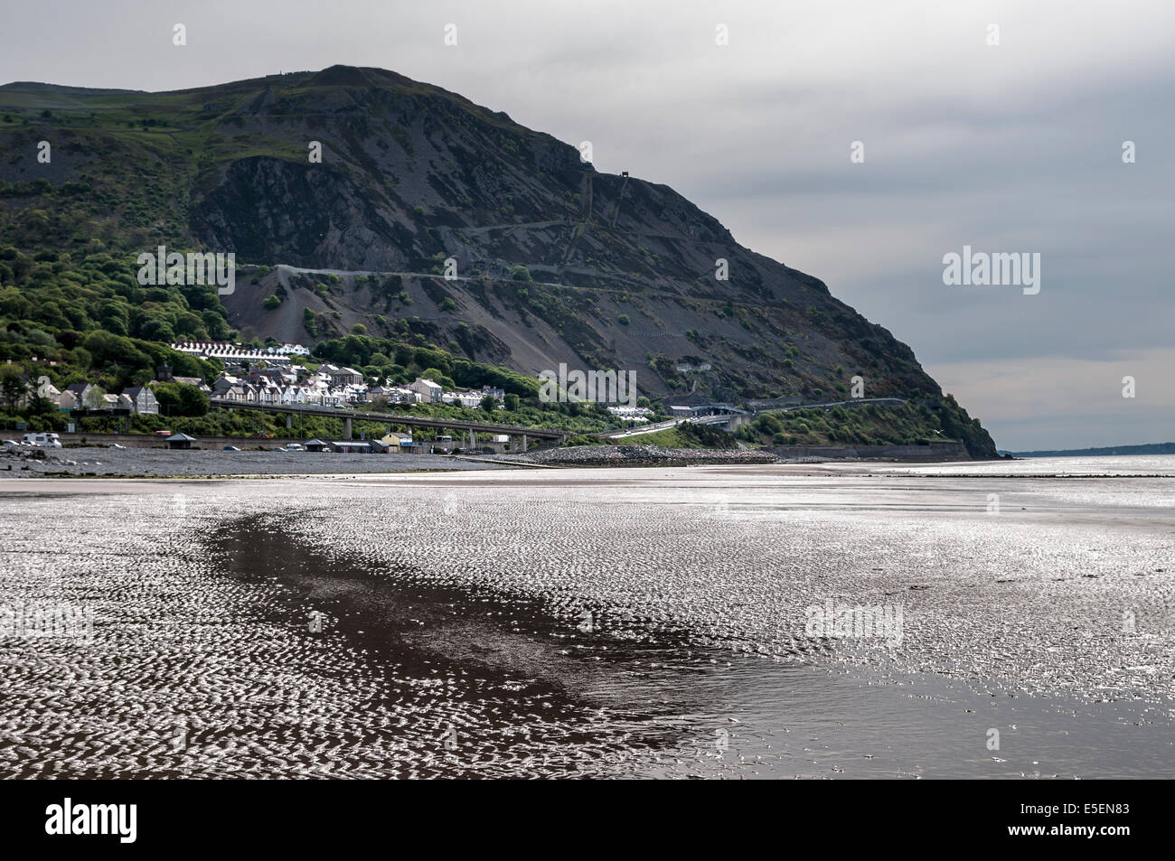 Penmaenmawr beach il Galles del Nord Foto Stock