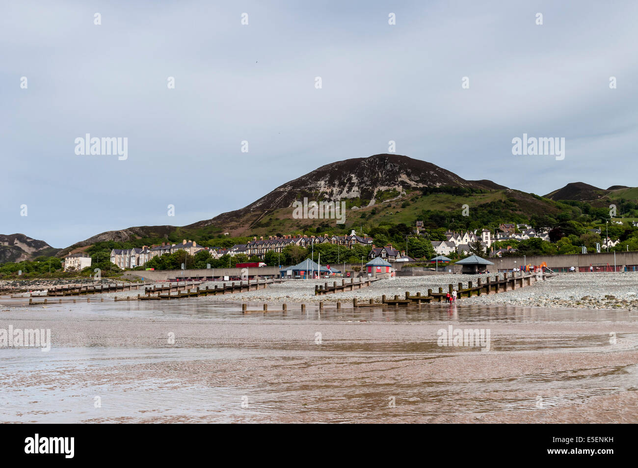 Penmaenmawr beach il Galles del Nord Foto Stock