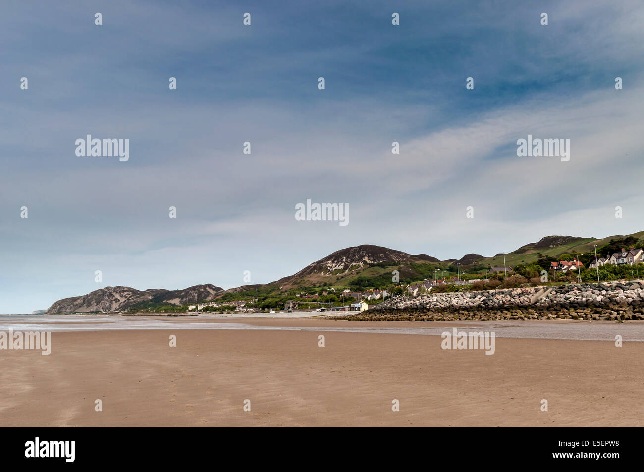 Penmaenmawr beach il Galles del Nord Foto Stock