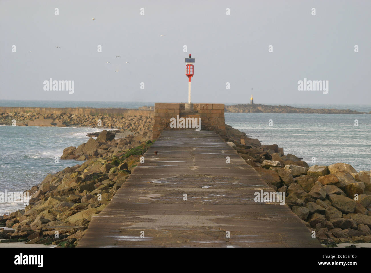 Francia, basse Normandie, manche, cotentin, cherbourg, grande rade est, digue de Collignon, Foto Stock