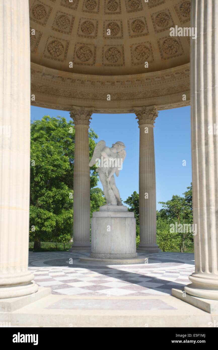 Francia, ile de france, yvelines, versailles, Chateau de versailles, petit trianon, giardino inglese, Temple de l'amour. Foto Stock