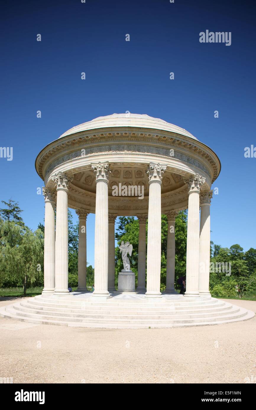 Francia, ile de france, yvelines, versailles, Chateau de versailles, petit trianon, giardino inglese, tempio de l'amour. Foto Stock