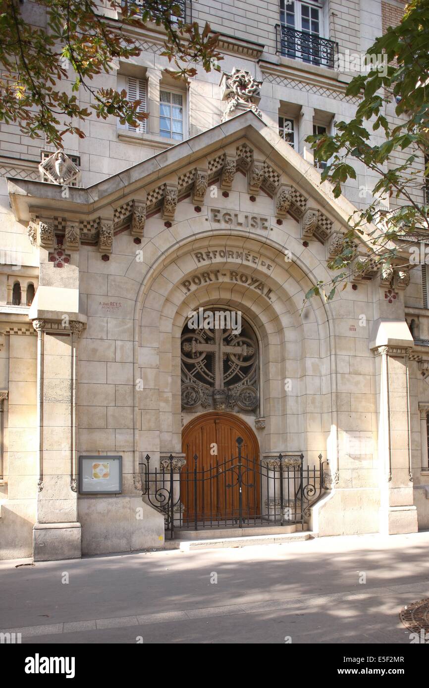 Francia, ile de france, parigi 13e circondario, eglise reformee de port Royal, 18 boulevard arago, Foto Stock