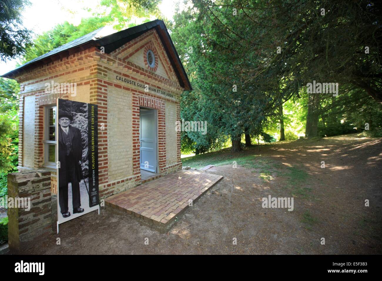 Francia, basse Normandie, Calvados, cote fleurie, Deauville, parc calouste gulbenkian, Aurefeois appele parc des enclos, Foto Stock