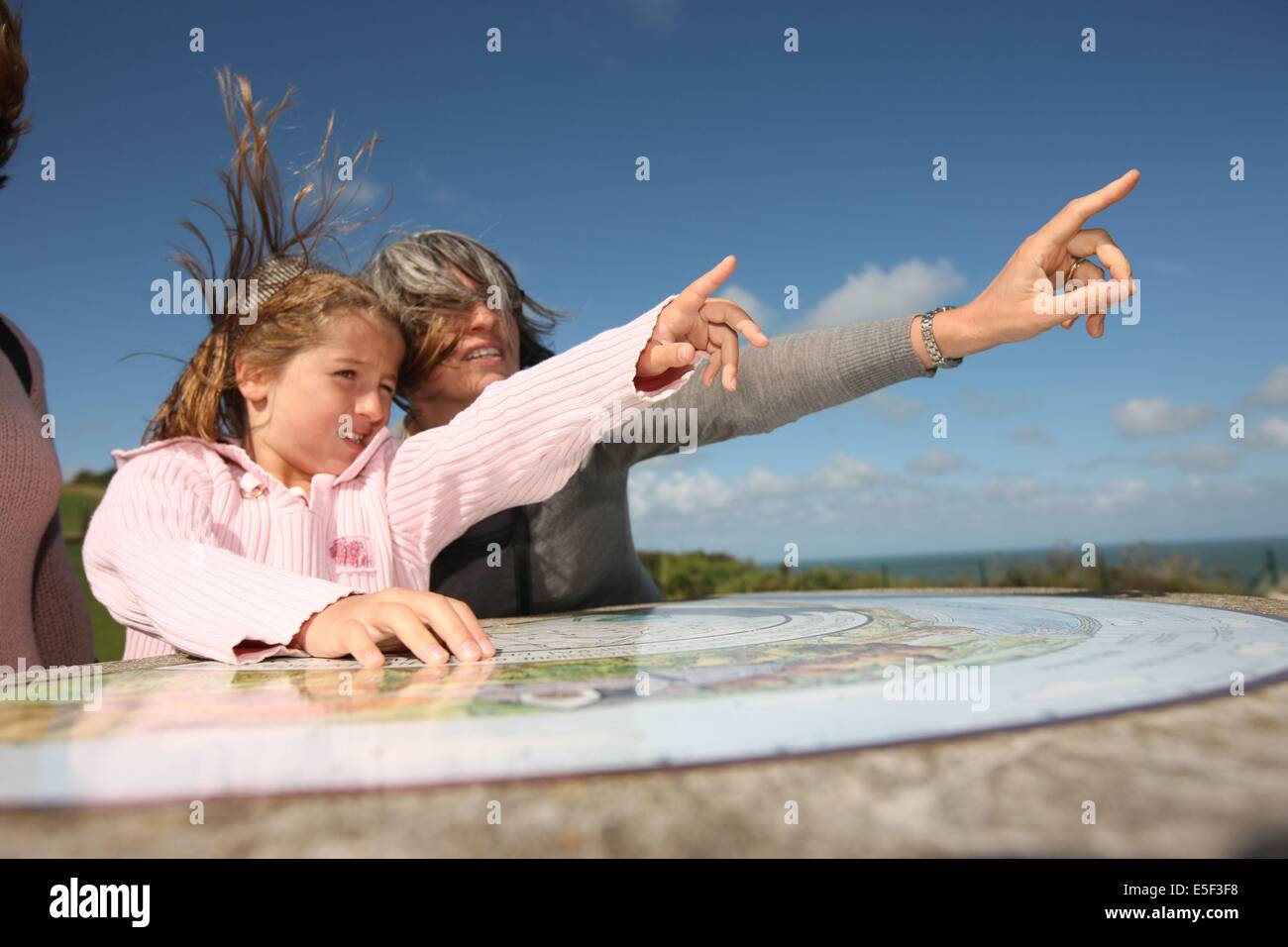 Francia, picardie, somme, Pays de la bresle Maritime, ault, le bois de cise, balades en famille, enfants, paysage, panorama, Foto Stock