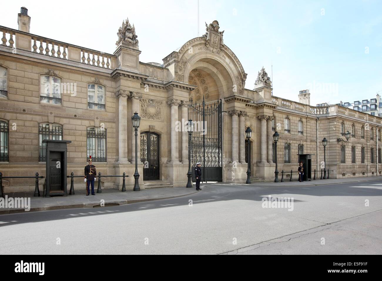 Francia, ile de france, parigi 8e circondario, rue du faubourg saint honore, palais de l'elysee, president de la republique, palais Presidentiel, etat, batiment, hotel particulier Data : 2011-2012 Foto Stock