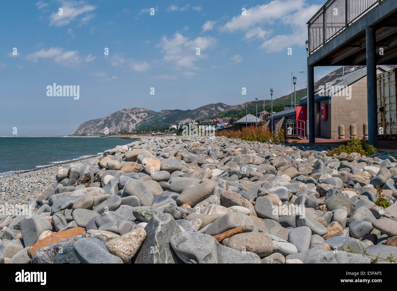 Penmaenmawr beach il Galles del Nord Foto Stock