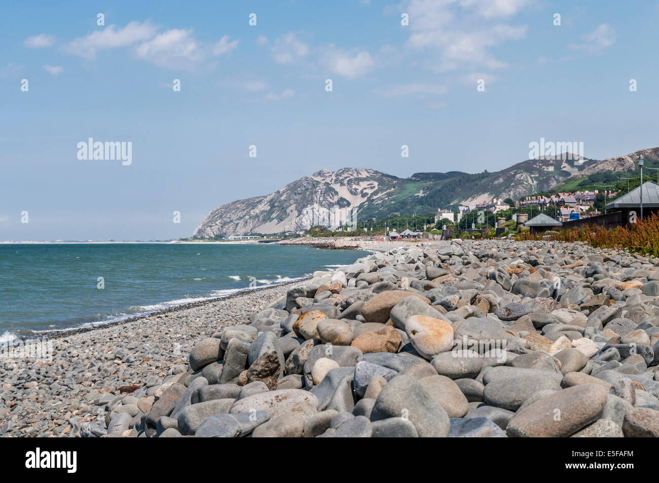 Penmaenmawr beach il Galles del Nord Foto Stock