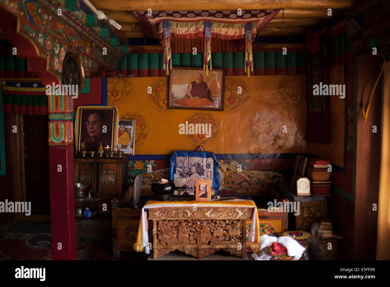 Monastery Spituk vicino a Leh in Ladakh. Foto Stock