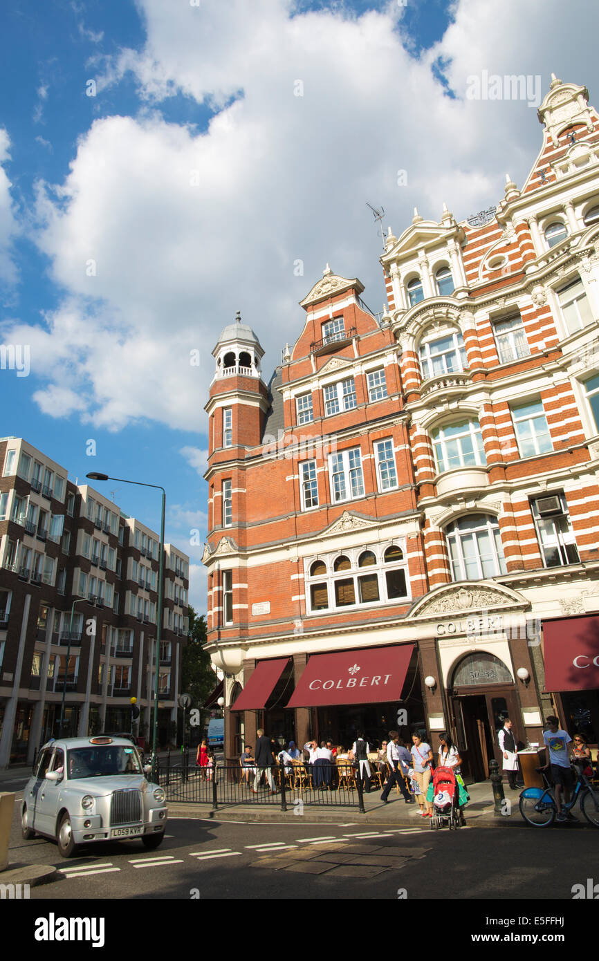Colbert ristorante seduto su uno di Londra i siti principali e la ex posizione di Oriel, Sloane Square a Chelsea, Londra Foto Stock