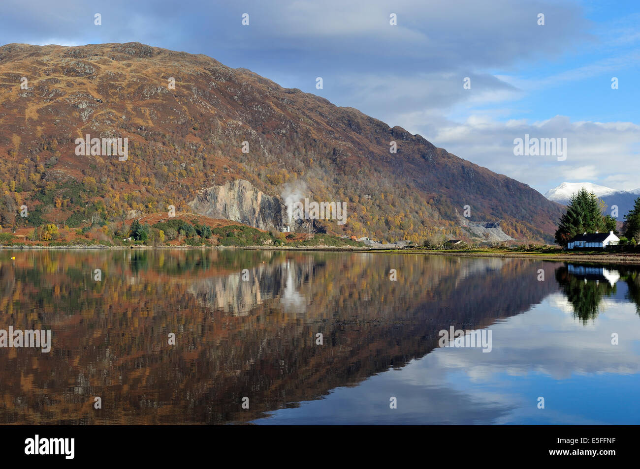 Inverno riflessioni sul Loch Etive, Argyll and Bute, Scozia Foto Stock