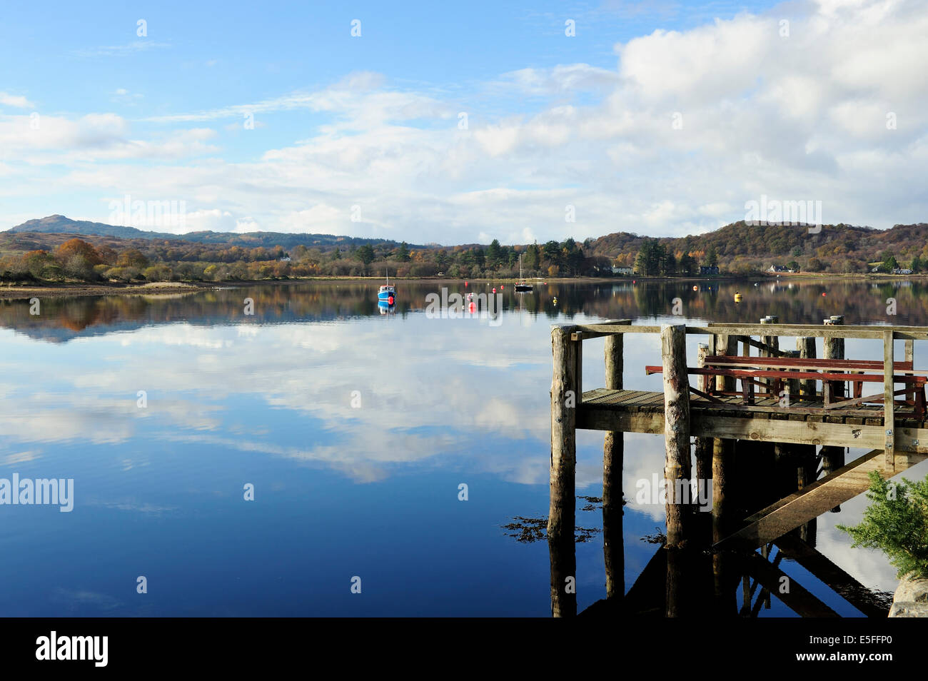 Inverno riflessioni sul Loch Etive, Argyll and Bute, Scozia Foto Stock