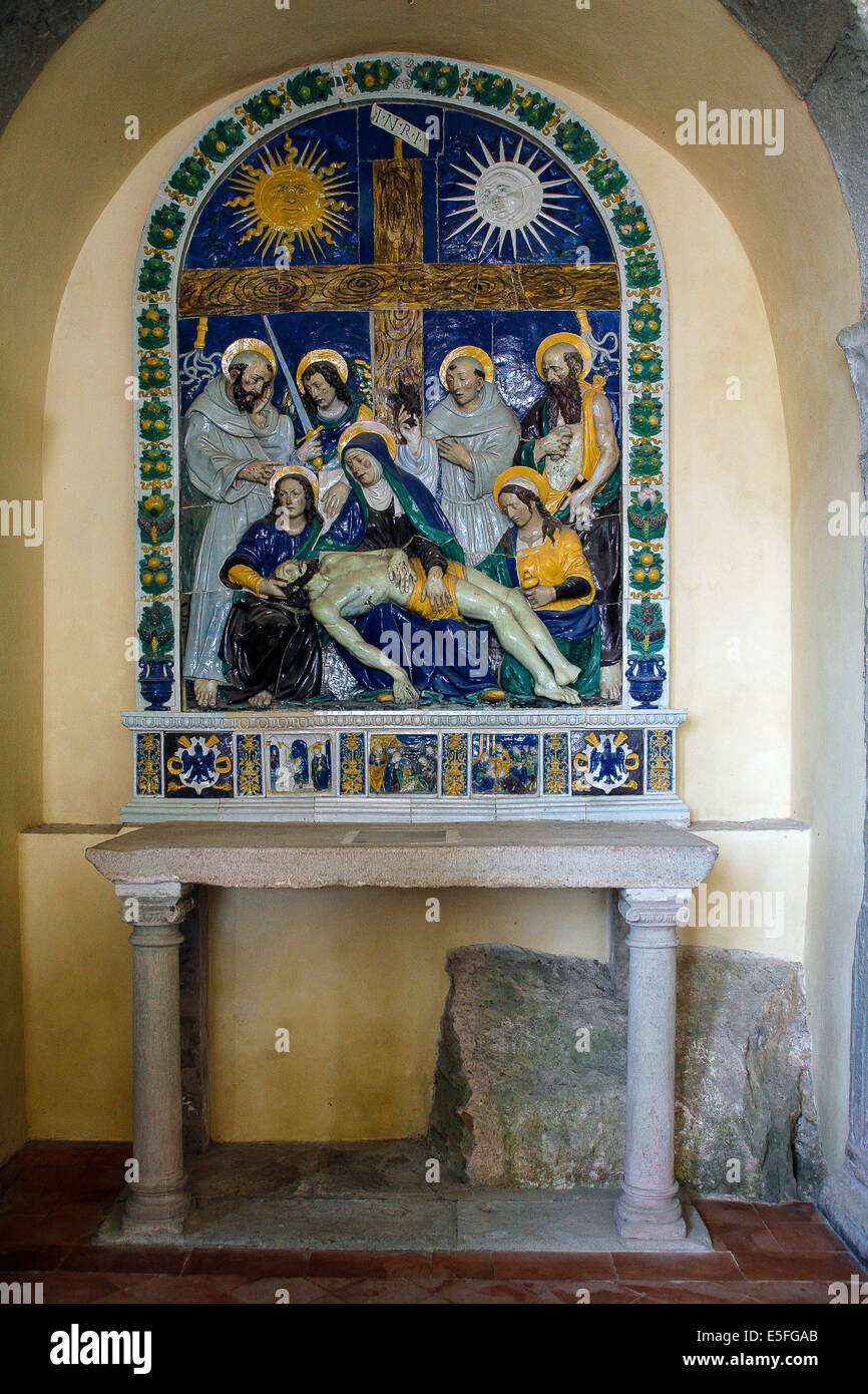 La Verna Toscana cappella della pietà, corridoio delle stimmate Foto stock  - Alamy