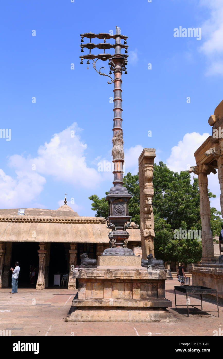 Tempio Brihadeshwara Raja Rajeswara tempio, Rajarajeswaram, Periya Kovil, Peruvudaiyar Kovil, Thanjavur, Tamil Nadu, India Foto Stock