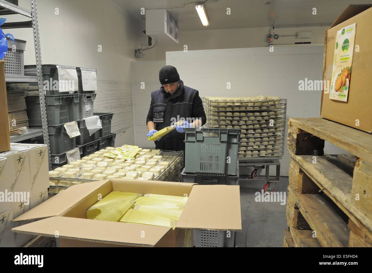 Con.Bio. a Santarcangelo di Romagna, azienda leader in Italia per la produzione di vegetali e alimenti biologici Foto Stock