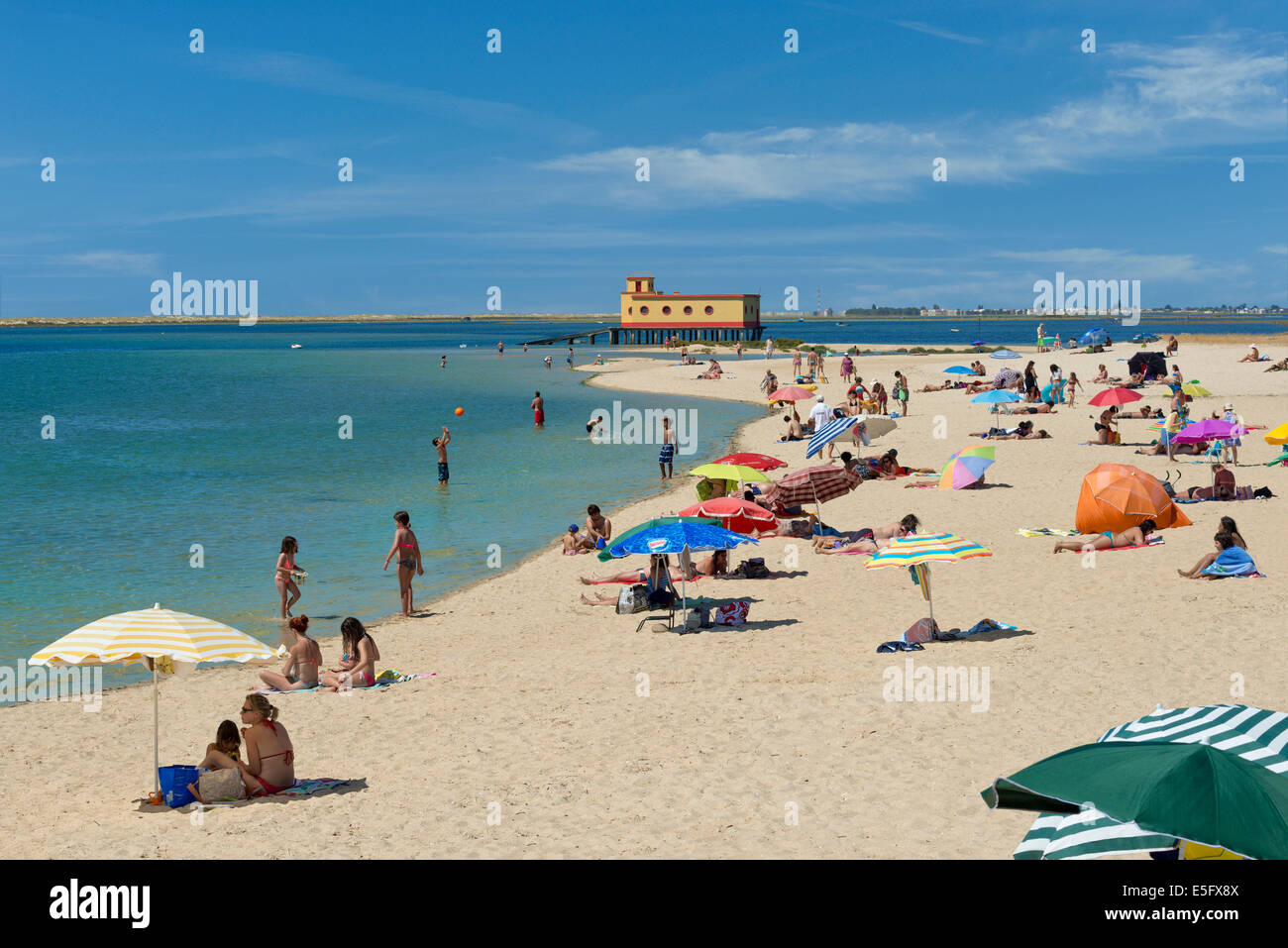 Il Portogallo, Algarve Orientale, Fuseta beach Foto Stock