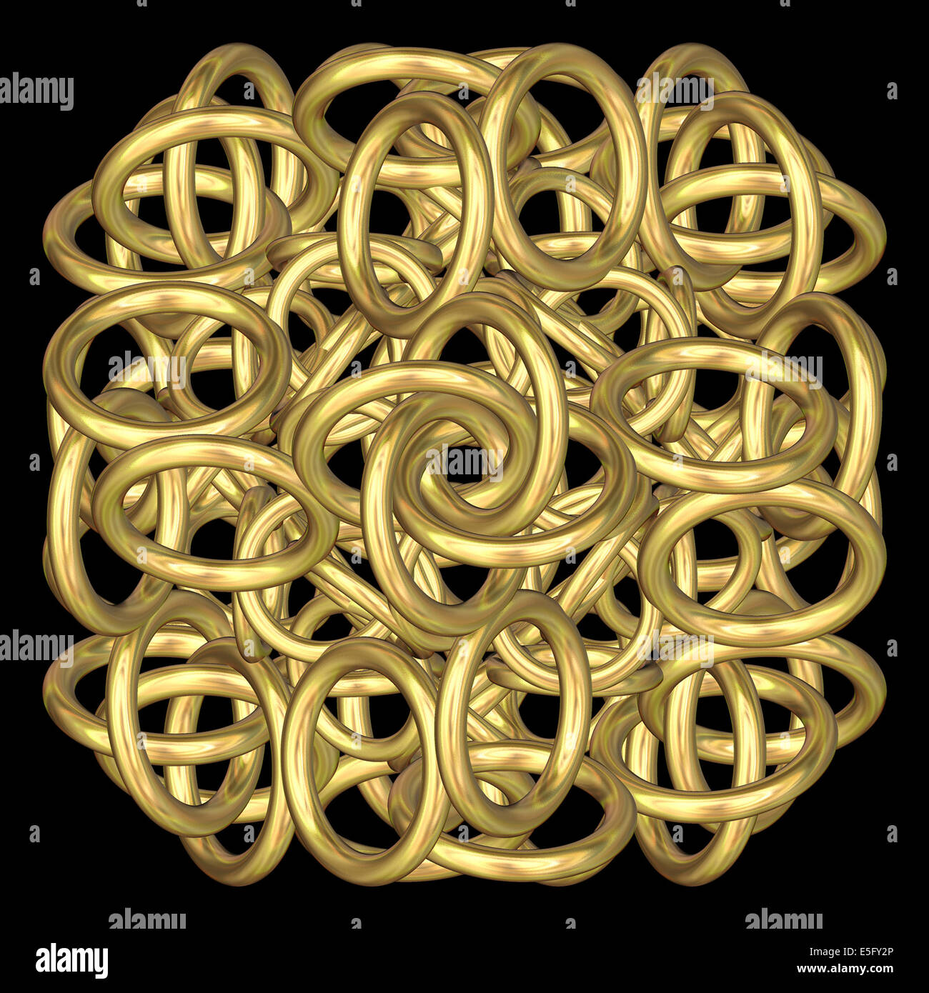 Un amore di fractal knot mandala composta di anelli Foto Stock