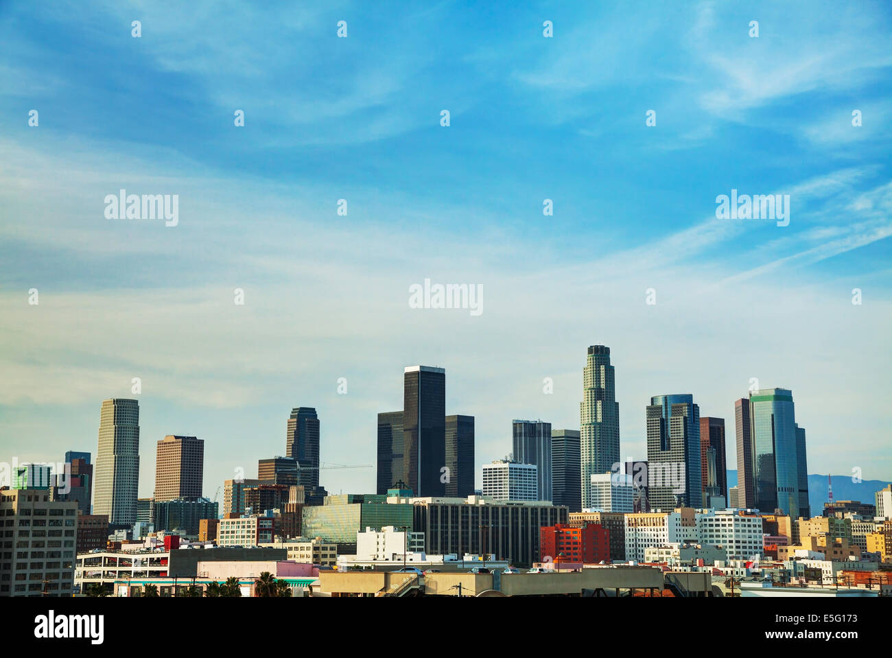 Los Angeles cityscape in una giornata di sole Foto Stock