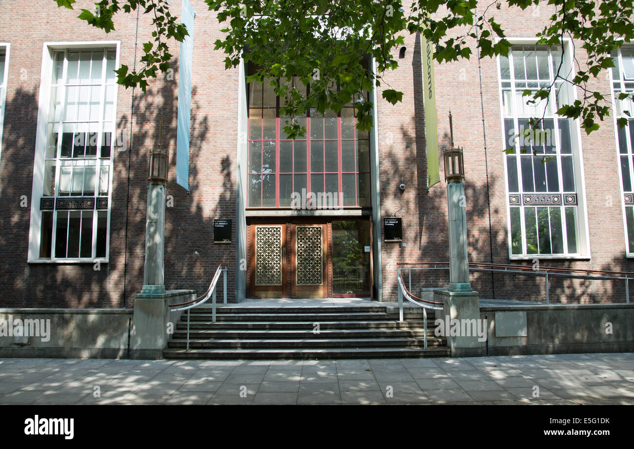 Scuola edificio farmacia Brunswick Square Bloomsbury university Foto Stock