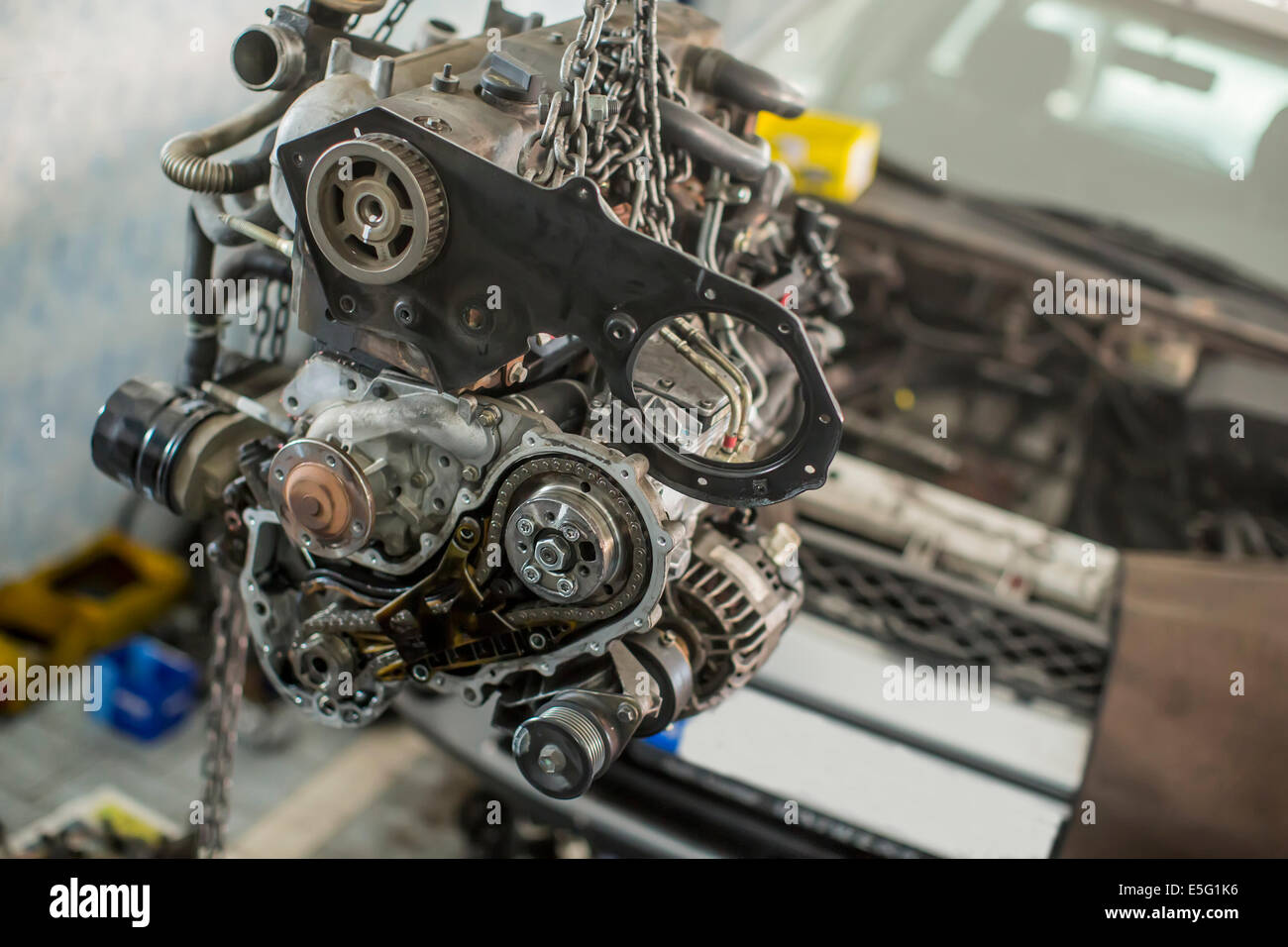 Auto a motore in servizio Foto Stock