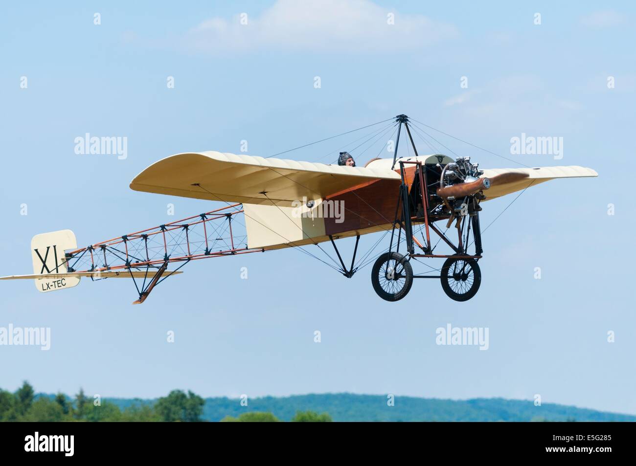 Replica del vecchio piano Bleriot XI, Francia Foto Stock