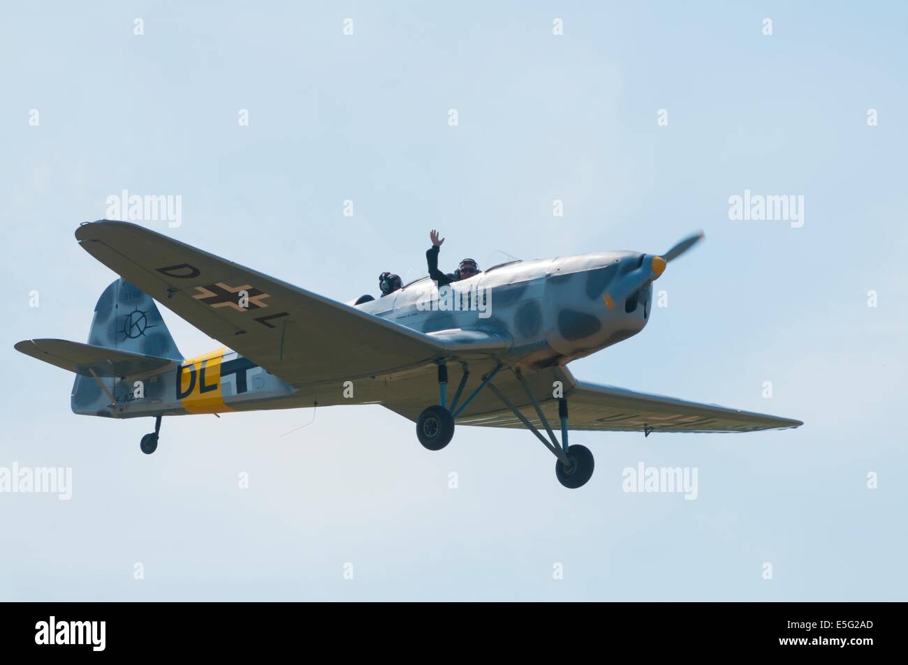 Il vecchio tedesco piano di formazione Klemm KL-35D battenti in Francia Foto Stock