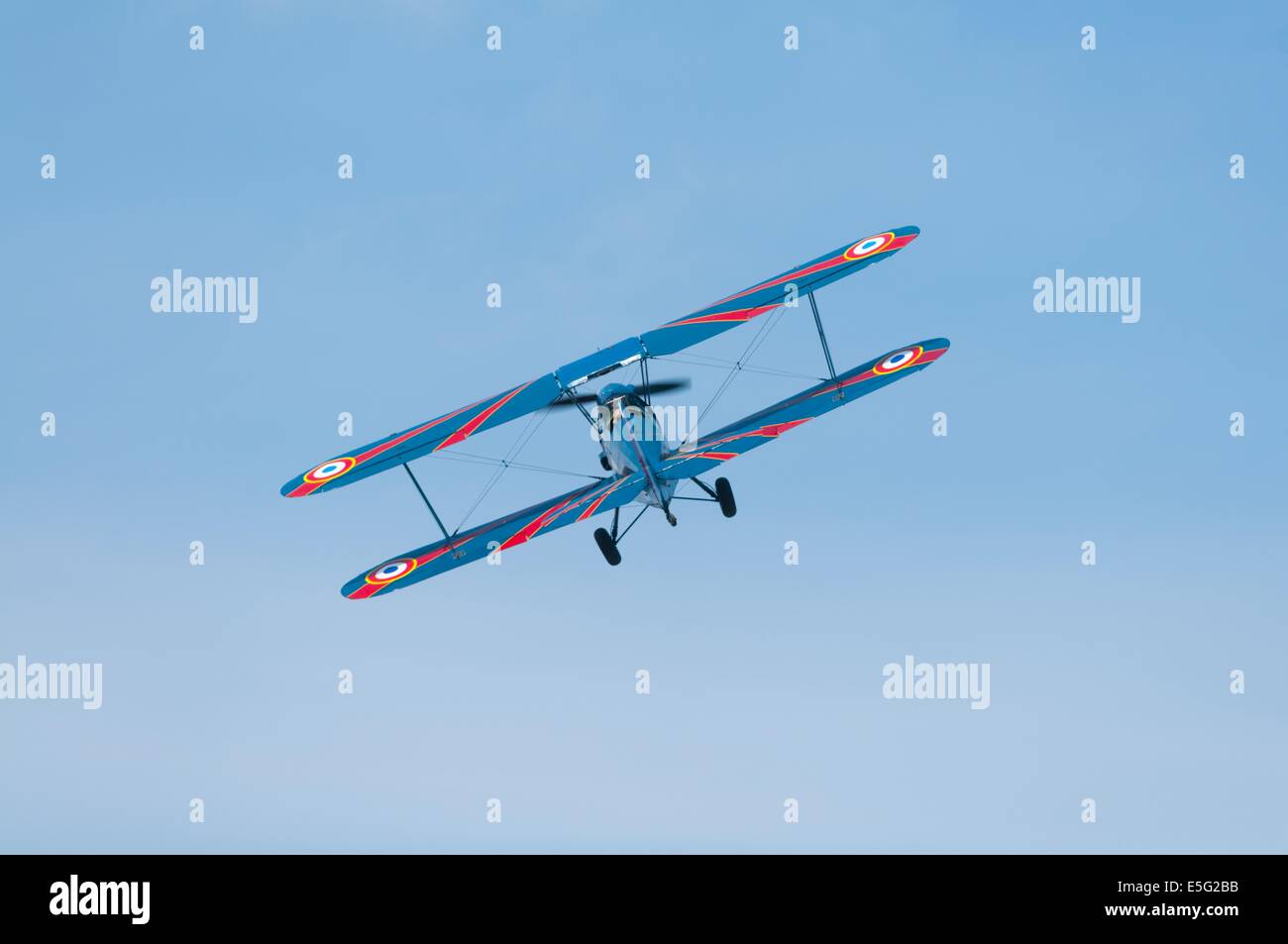 Francese antico trainer biplano Stampe SV-4c, Francia Foto Stock