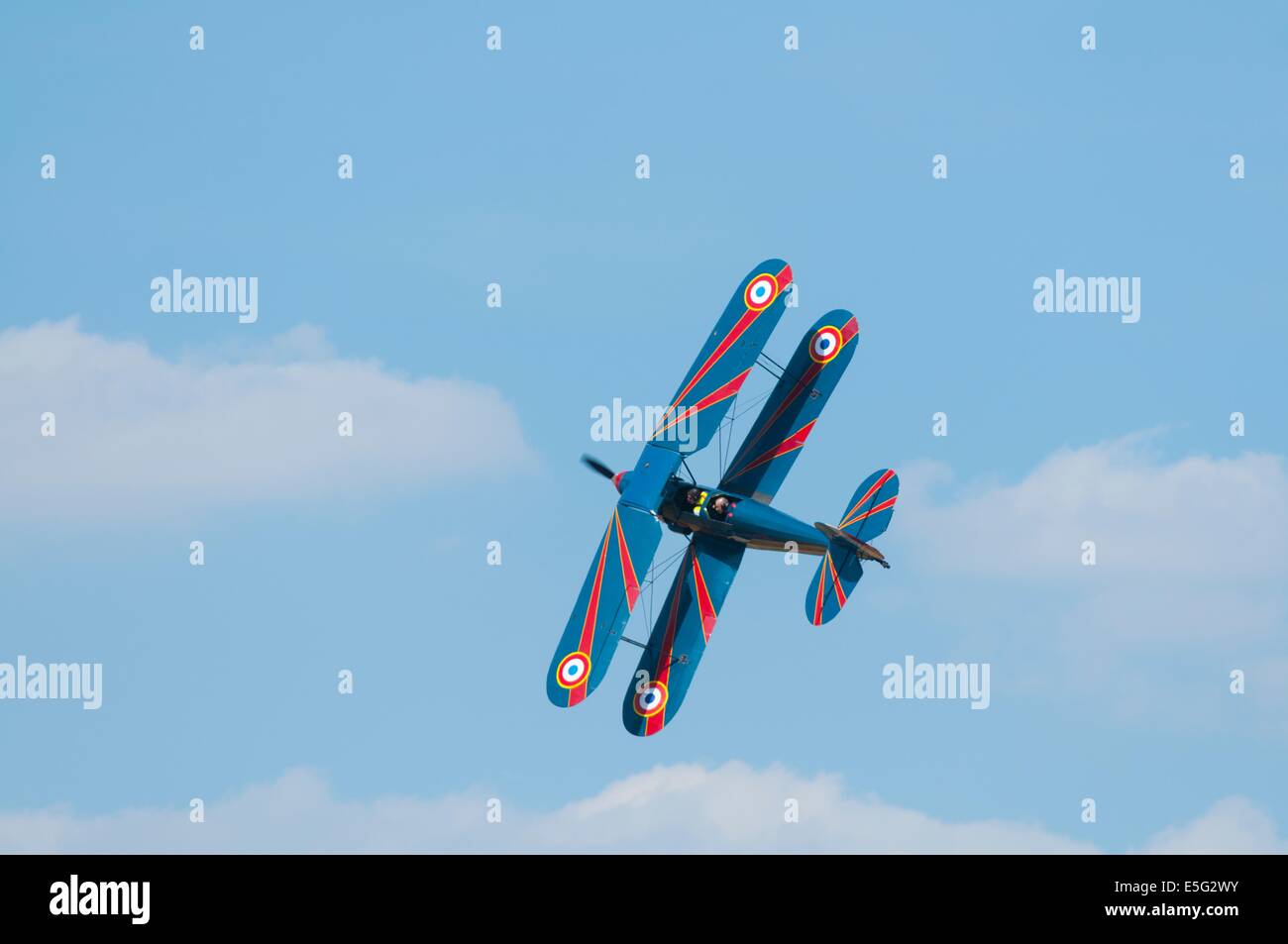 Francese antico trainer biplano Stampe SV-4c, Francia Foto Stock