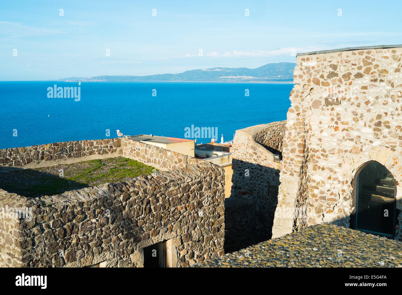 Fortezza di Castelsardo dal castello, Sardegna, Italia Foto Stock