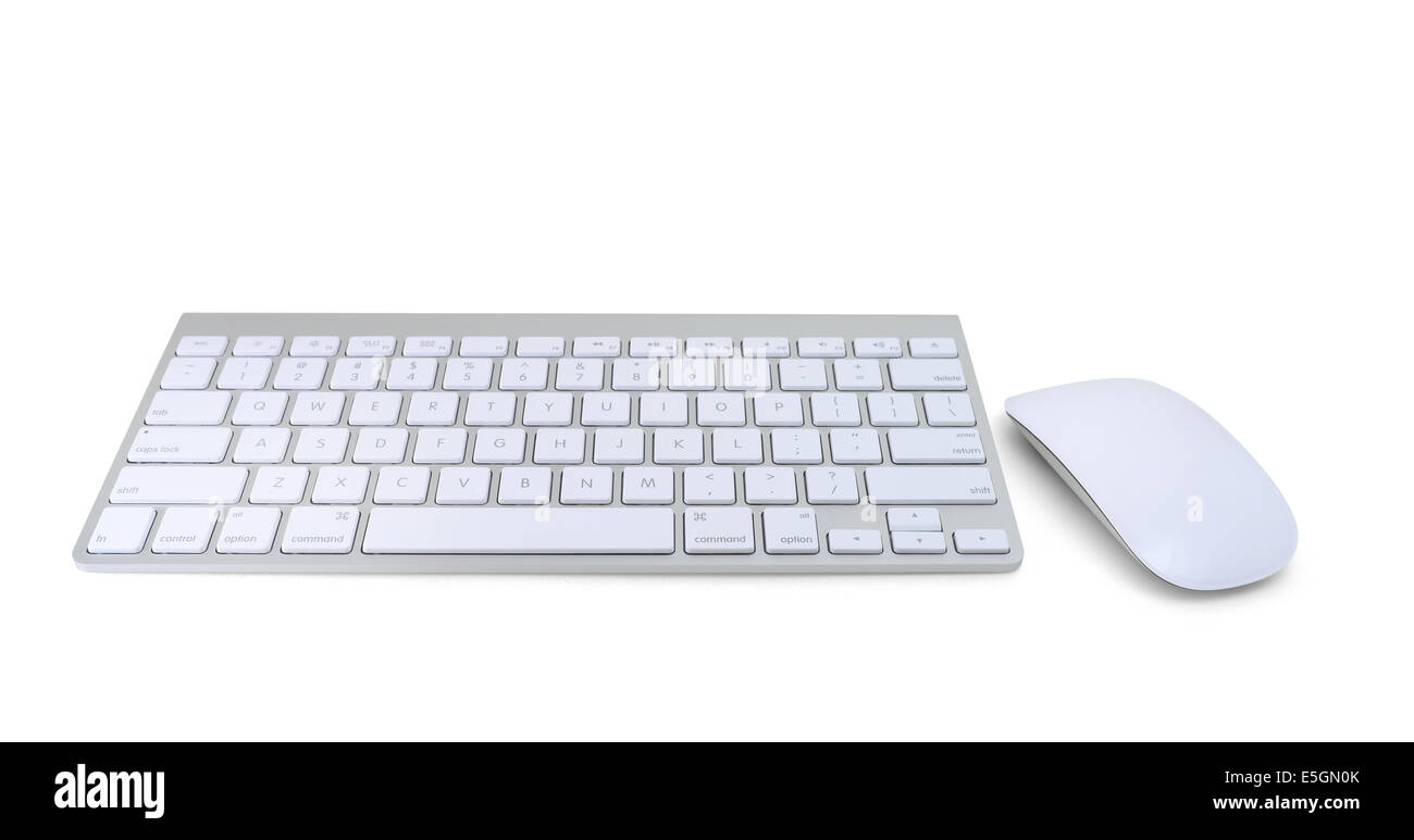Mouse e tastiera senza fili con tracciato di ritaglio Foto Stock