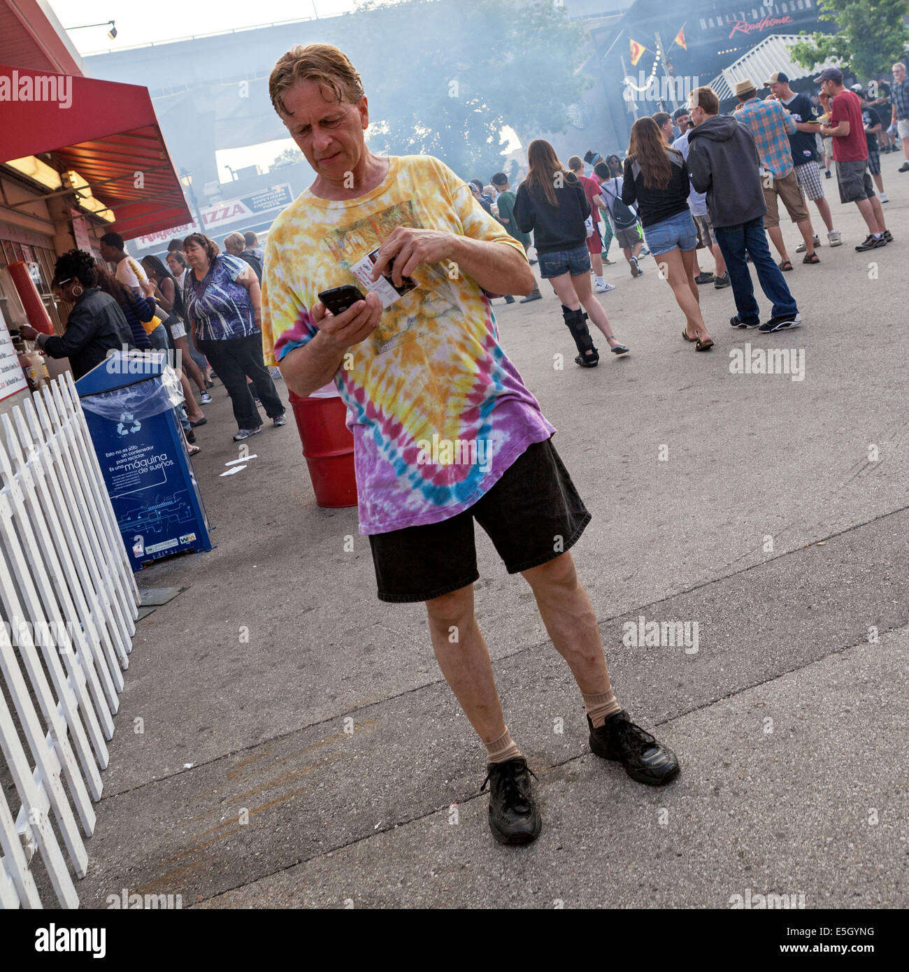 Le persone che si godono la Summerfest di Milwaukee, Wisconsin, STATI UNITI D'AMERICA Foto Stock