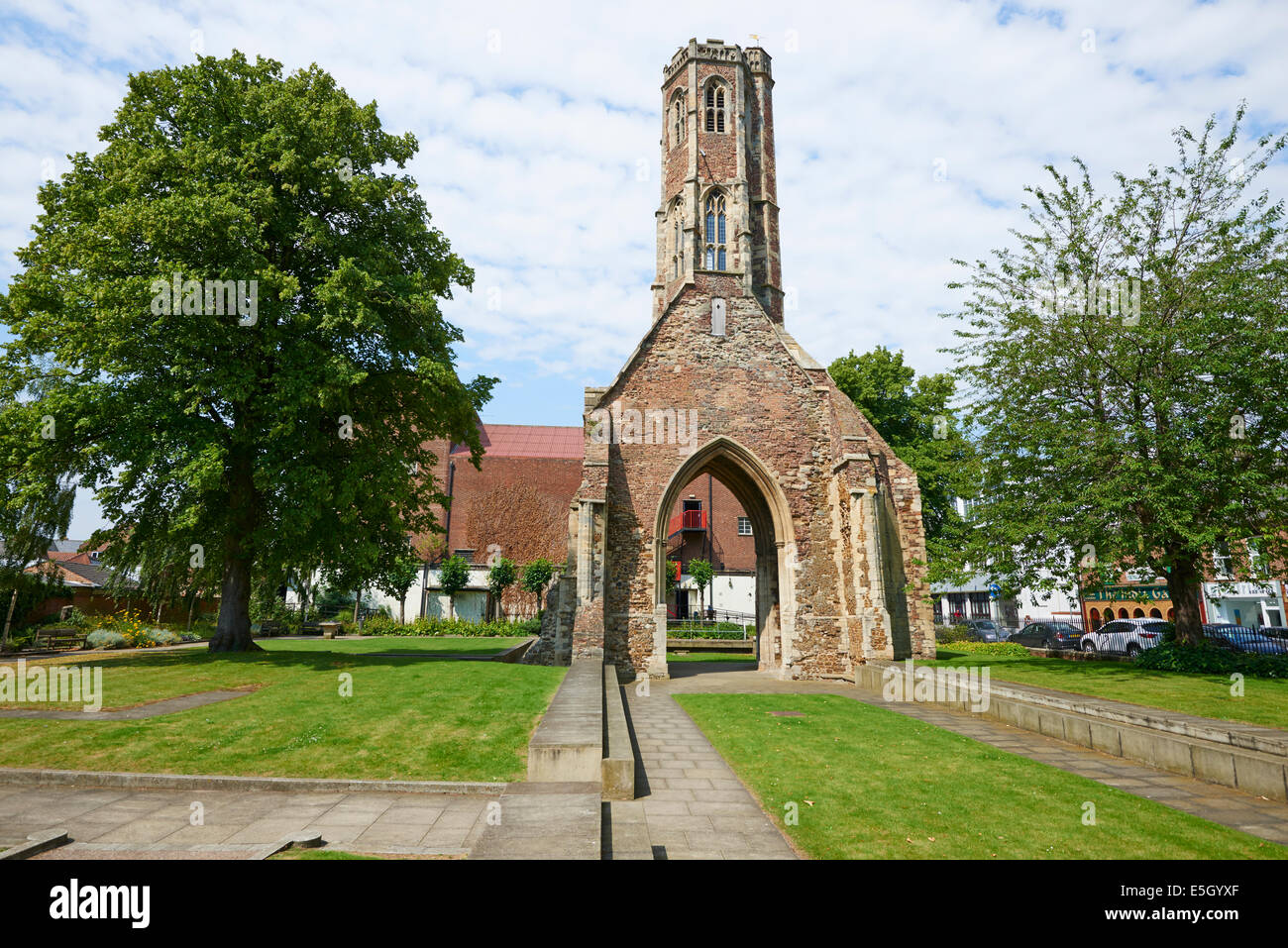 Greyfriars Torre solo la restante parte del convento francescano in questo sito Giardini Torre King's Lynn NORFOLK REGNO UNITO Foto Stock