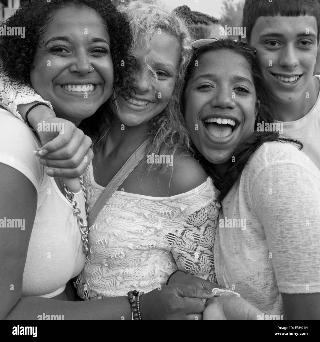 Le persone che si godono la Summerfest di Milwaukee, Wisconsin, STATI UNITI D'AMERICA Foto Stock