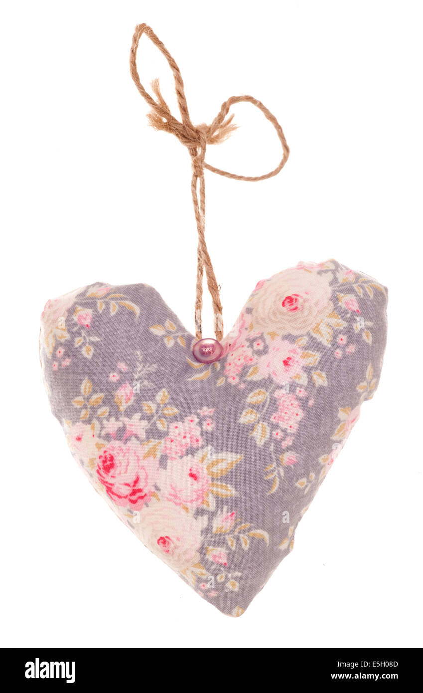Look vintage decorazione di cuore studio ritaglio Foto Stock