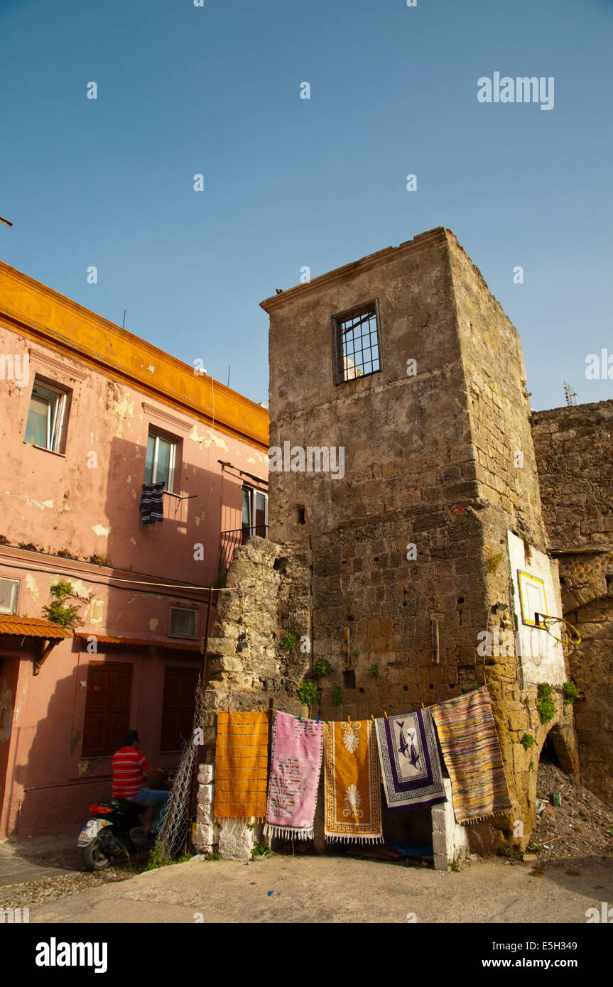 Quartiere ebraico, la città vecchia, la città di Rodi, rodi, Dodecanneso isole, Grecia, Europa Foto Stock