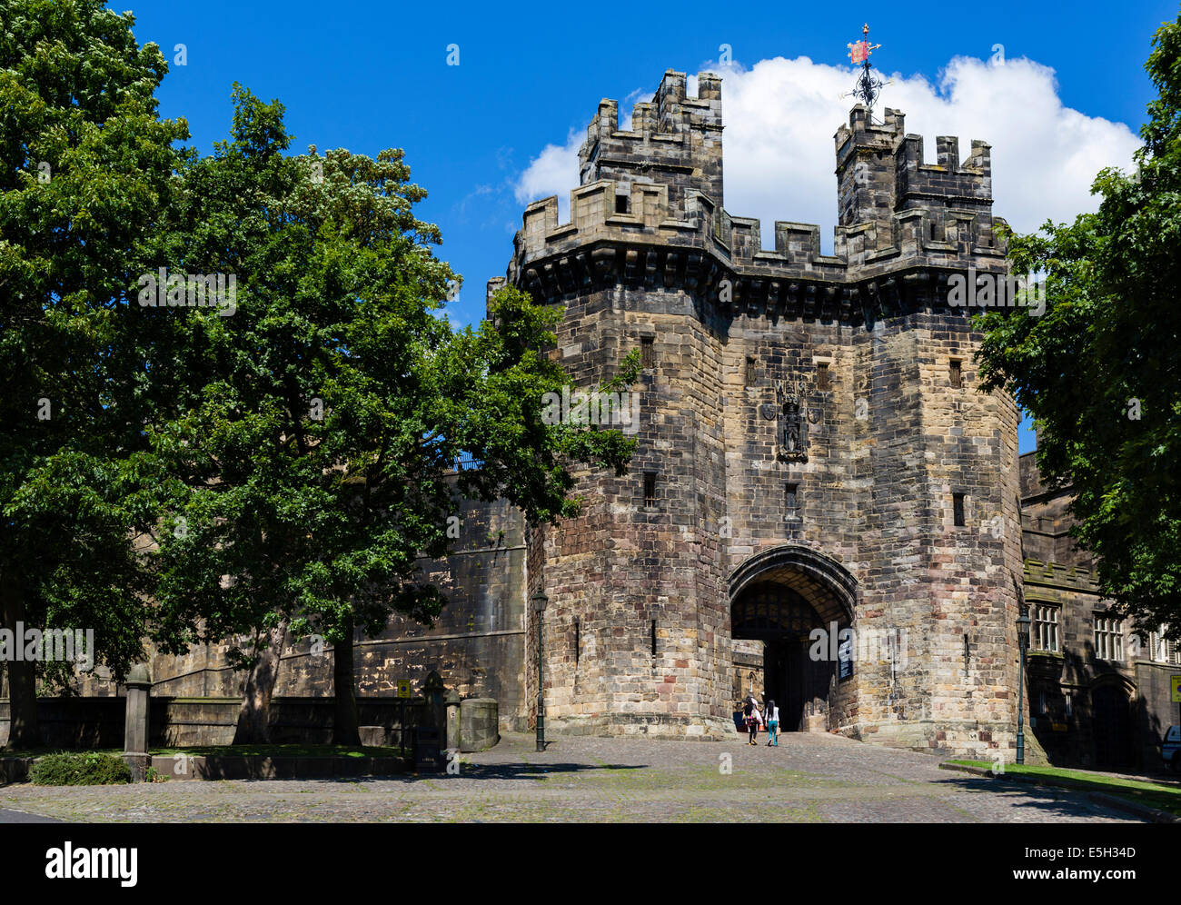 15Il thC Gatehouse of Lancaster Castle, una categoria C prigione fino al 2011, Lancaster, Lancashire, Regno Unito Foto Stock