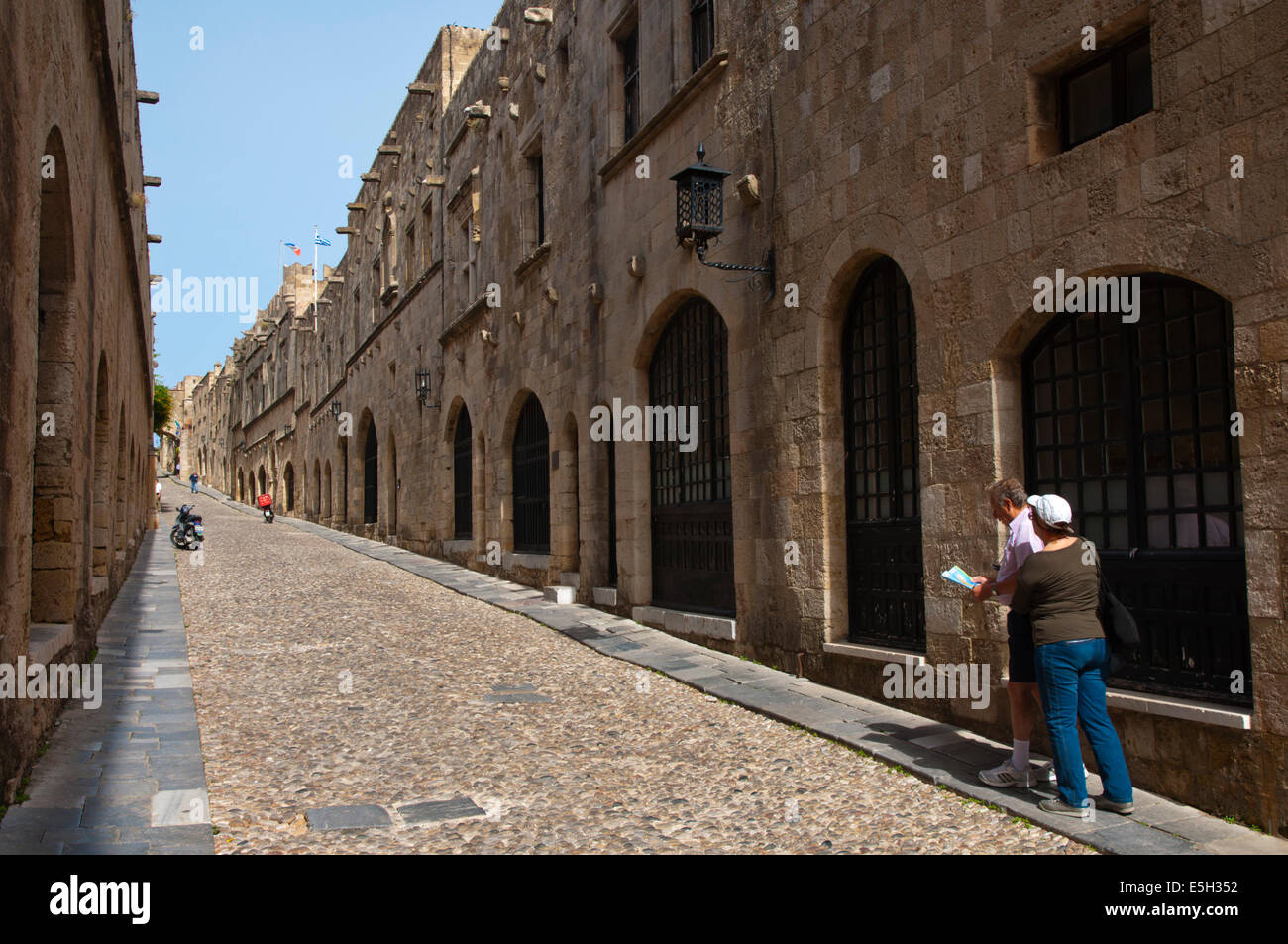 Ippoton, strada dei Cavalieri, città vecchia, la città di Rodi, rodi, Dodecanneso isole, Grecia, Europa Foto Stock