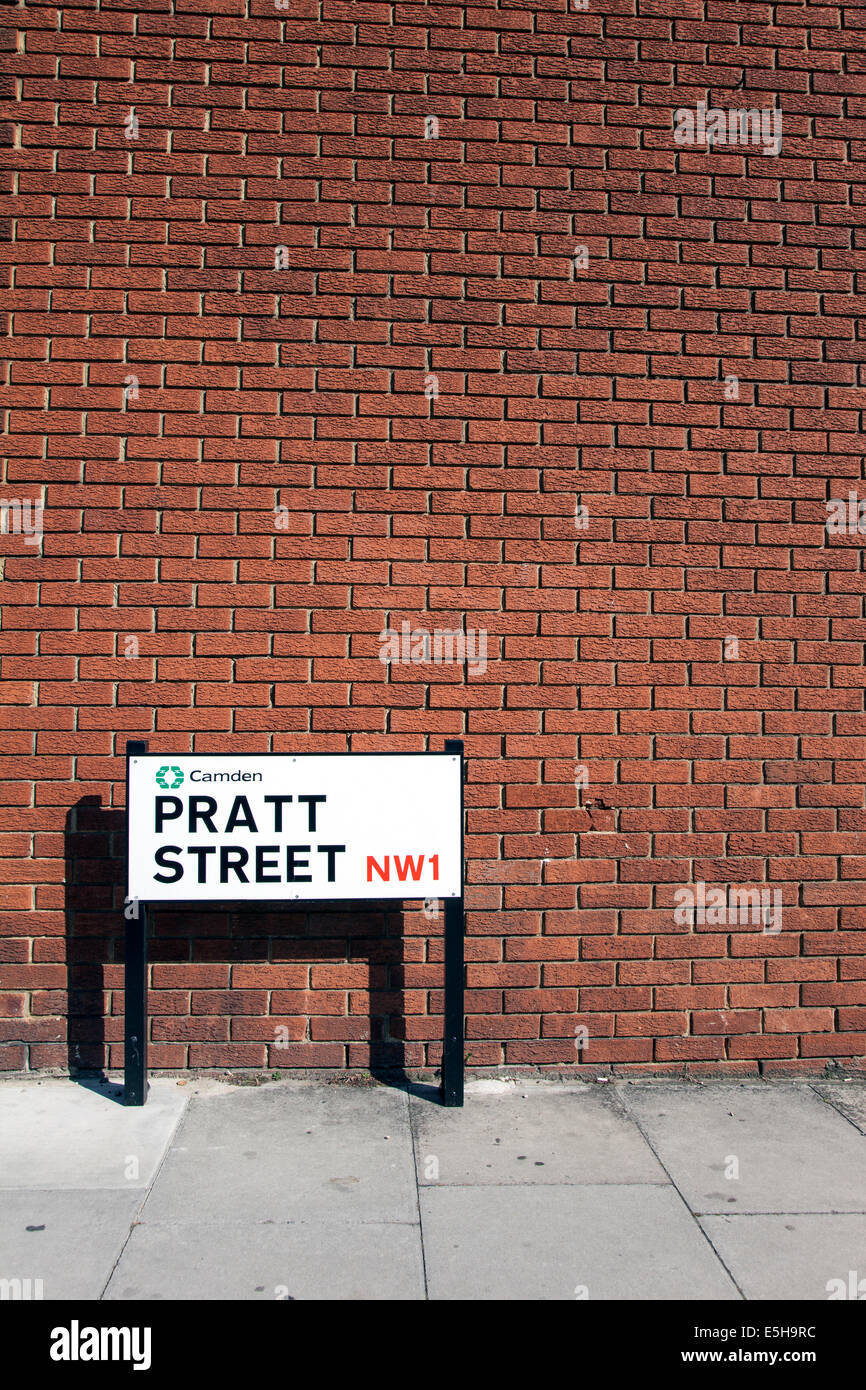 Pratt Street cartello stradale - Camden, Londra Foto Stock