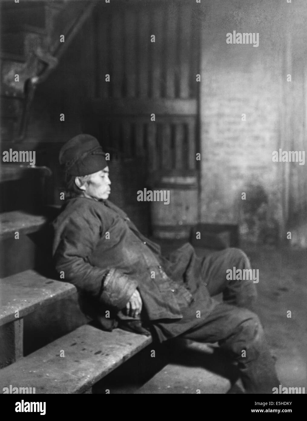 L'oppio addict nella Chinatown di San Francisco Stati Uniti in 1896. Vedere la descrizione per maggiori informazioni. Foto Stock
