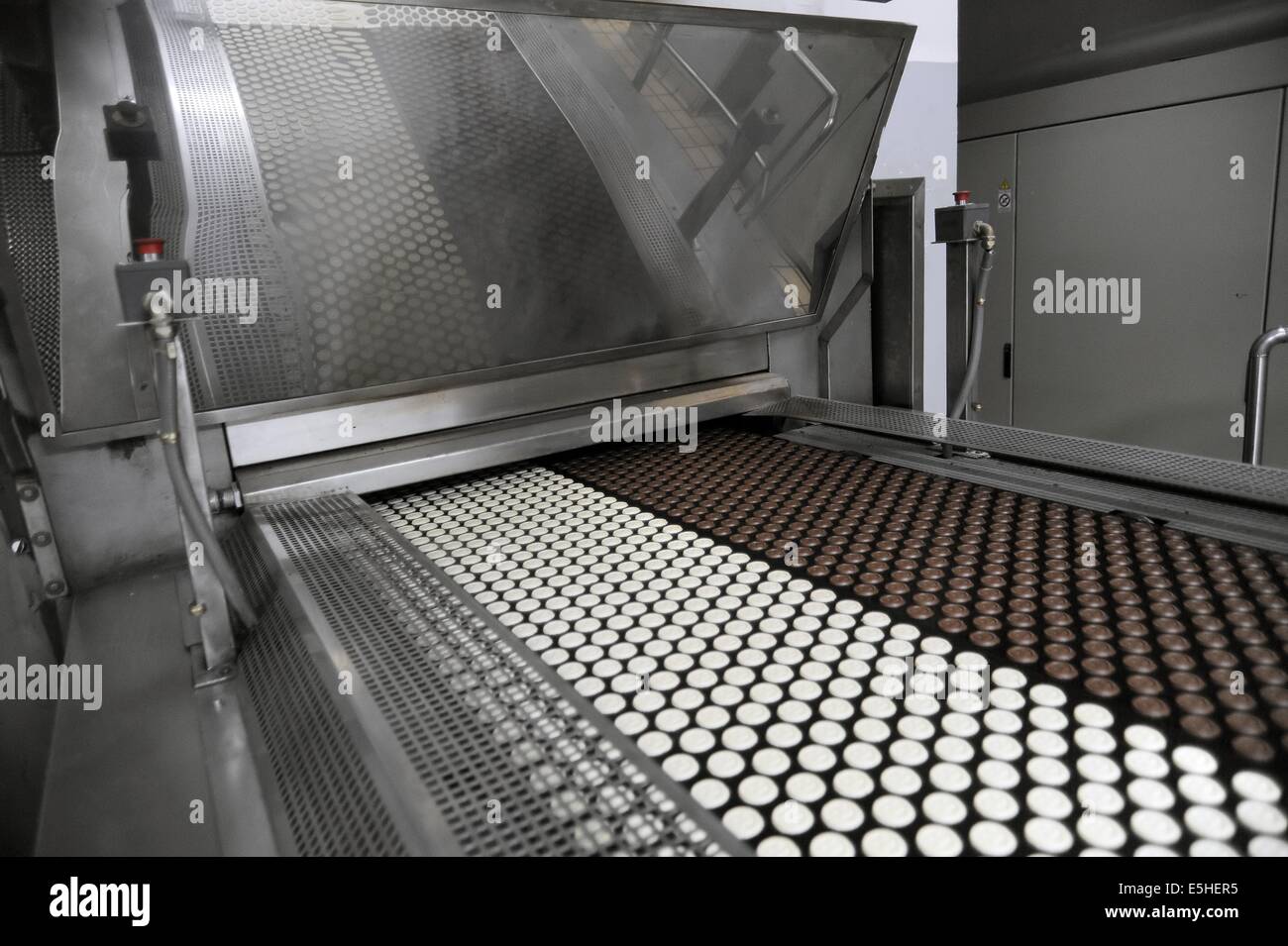Novara (Italia), Pavesi impianto (Gruppo Barilla), la linea di produzione di biscotti Foto Stock