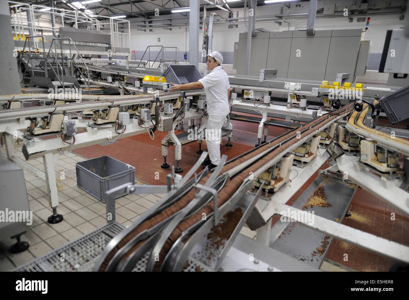 Novara (Italia), Pavesi impianto (Gruppo Barilla), la linea di produzione di biscotti Foto Stock
