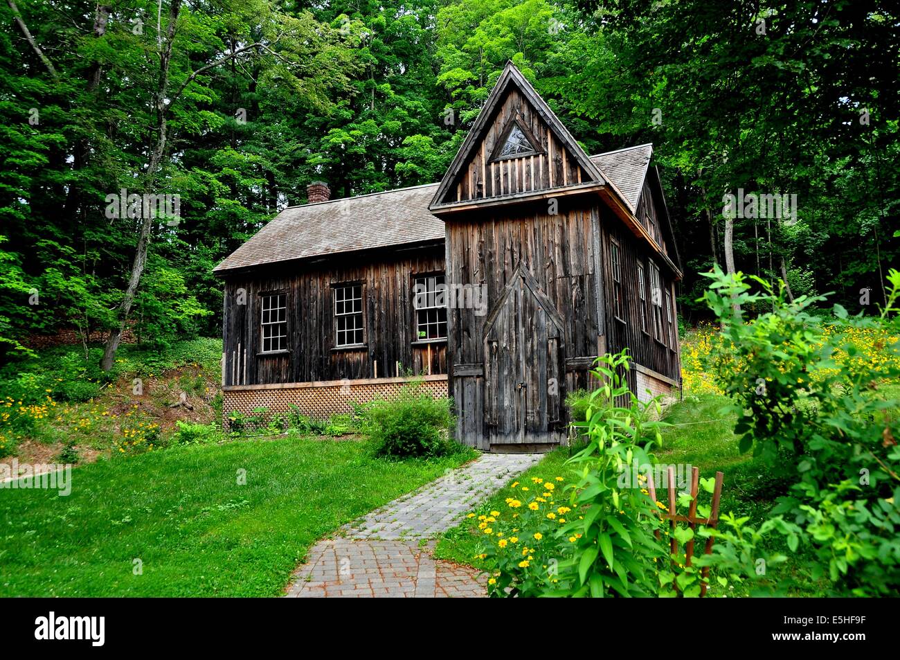 CONCORD, MASSACHUSETTS: Bronson Alcott studio, un piccolo edificio in legno adiacente alla Orchard House Foto Stock