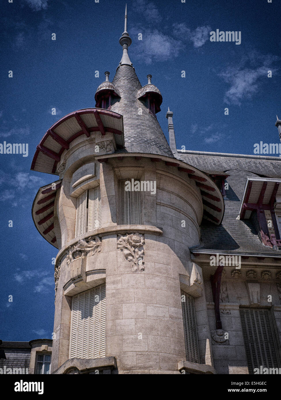 La Villa Alsazia, costruito nel 1913, 7 Rue Jeanne d'Albret a La Rochelle in Francia Charente Maritime dipartimento. Foto Stock
