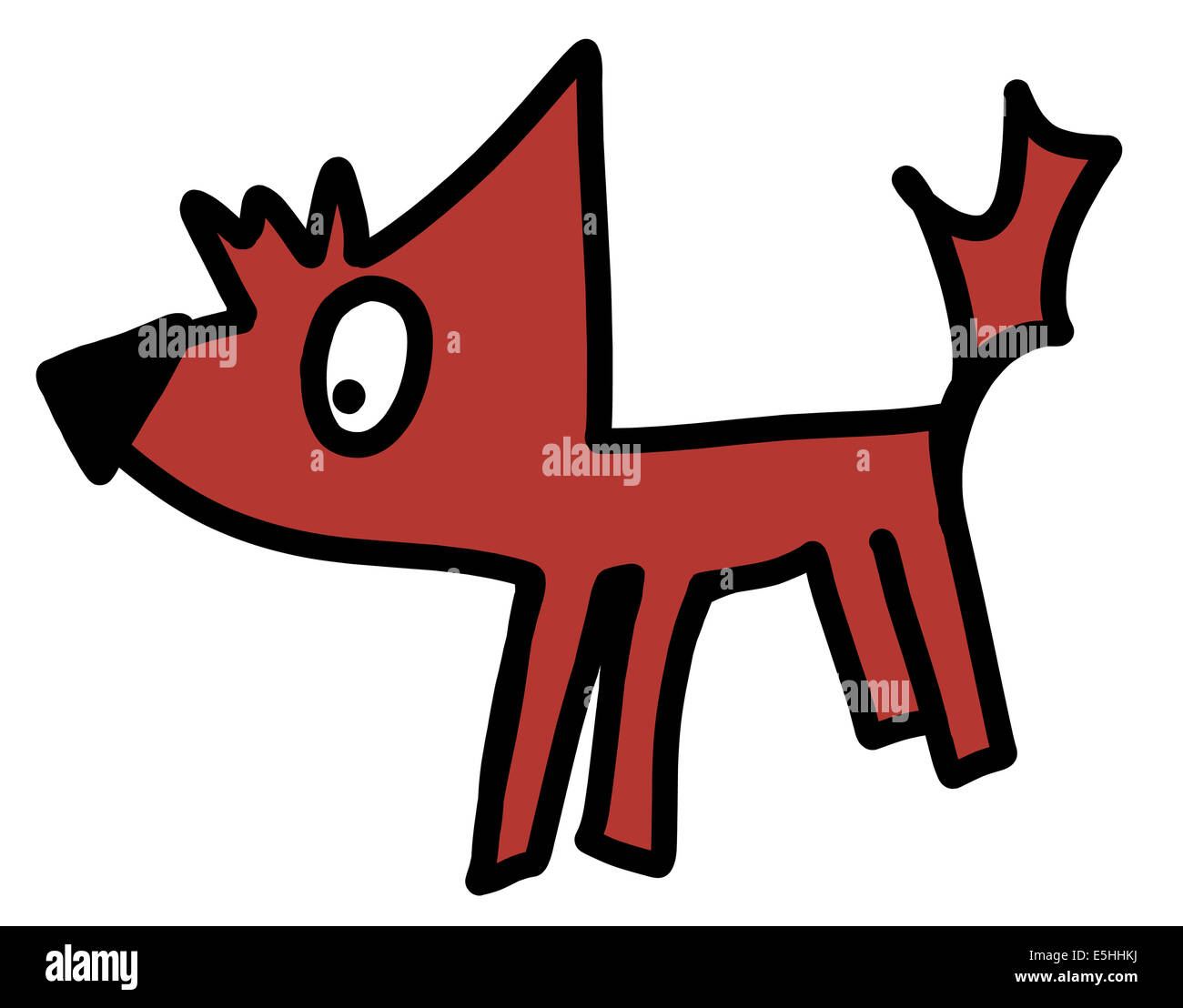 Illustrazione di una volpe Foto Stock