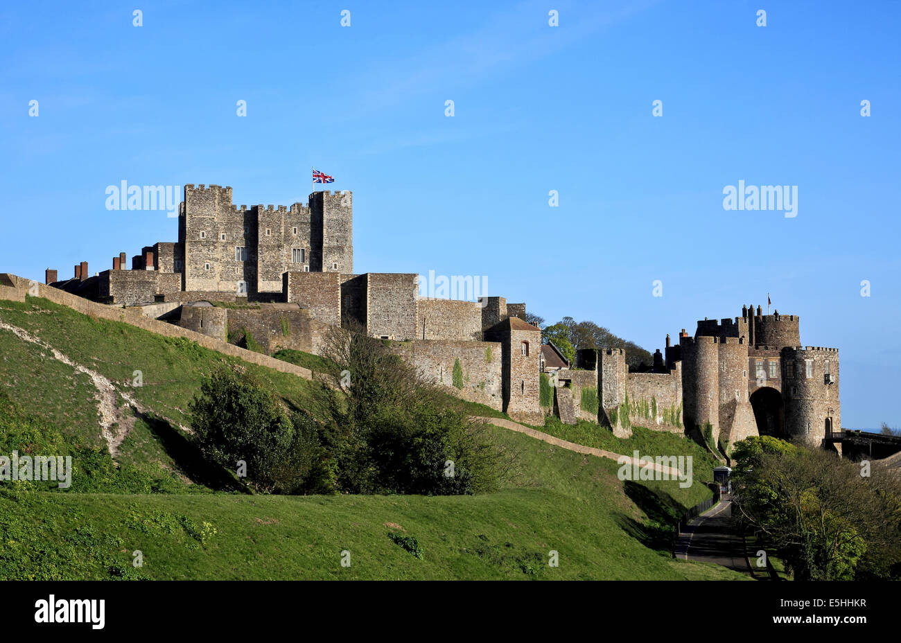 9584. Il castello di Dover con WW2 difese rimosso, Dover, Kent Foto Stock