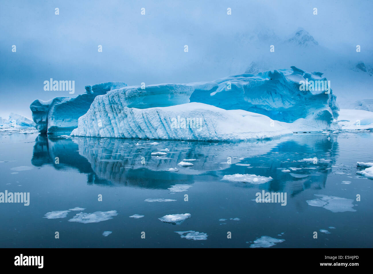 Iceberg nelle acque antartiche, Enterprise Isola, Antartide Foto Stock
