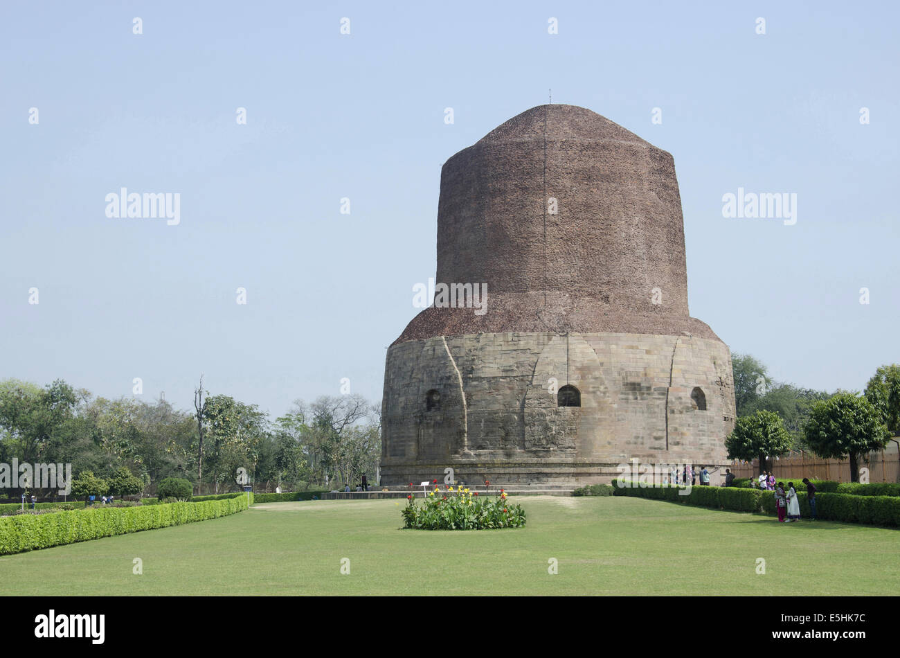 La Stupa Dhamek. Sarnath, Uttar Pradesh, India Foto Stock