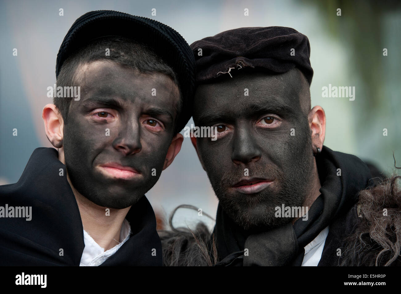 Il carnevale di Oniferi. In ogni febbraio i cittadini di Oniferi e il vicino villaggio di celebrare il tempo di carnevale. Foto Stock