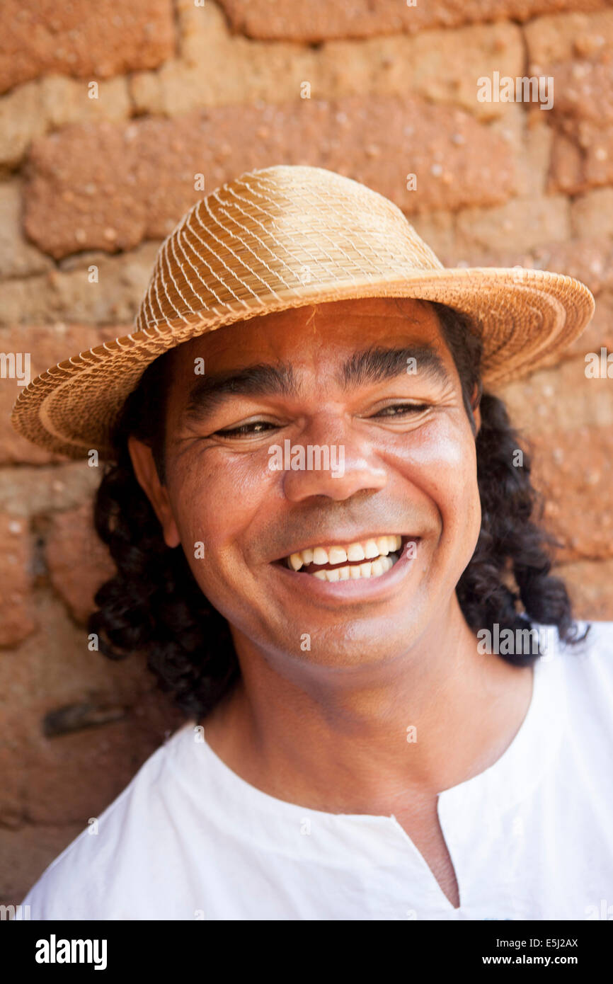 Musicista brasiliano Doriva a casa in Tocantins Foto Stock