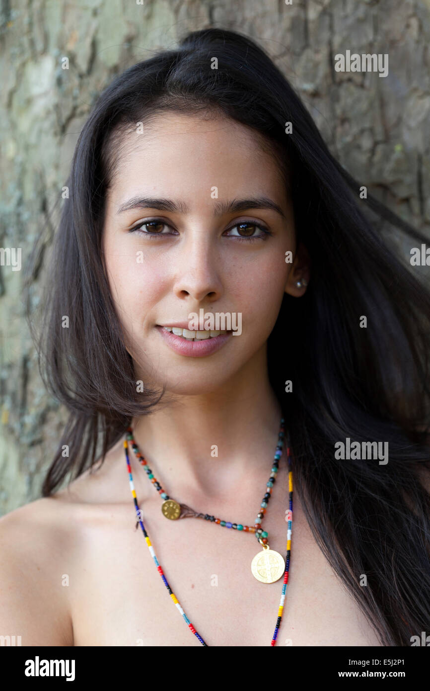 Una giovane donna venezuelana Foto Stock